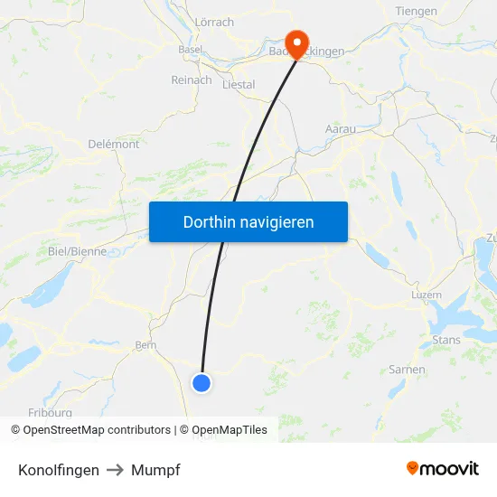 Konolfingen to Mumpf map
