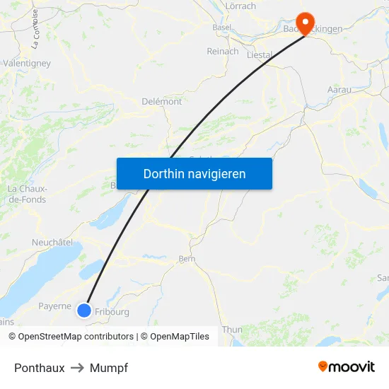 Ponthaux to Mumpf map