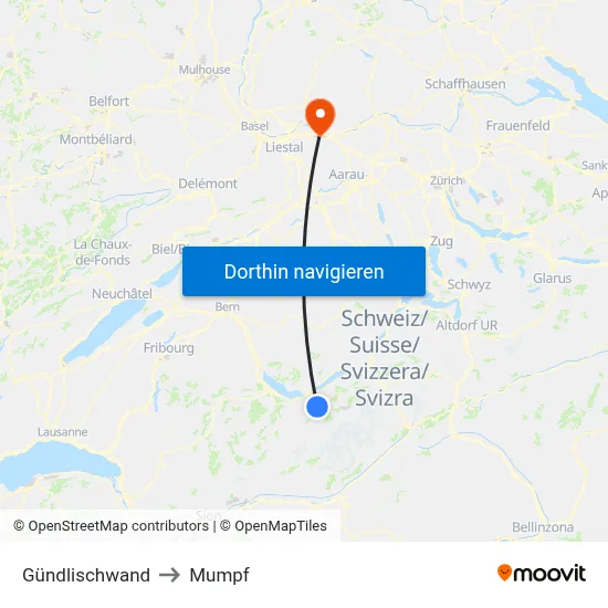 Gündlischwand to Mumpf map