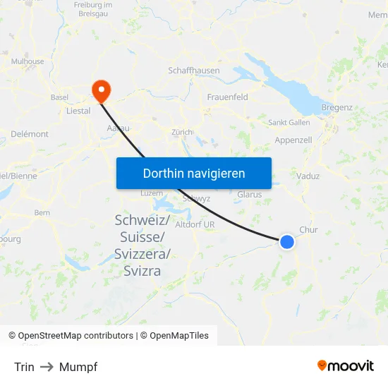 Trin to Mumpf map