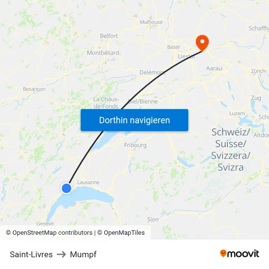 Saint-Livres to Mumpf map