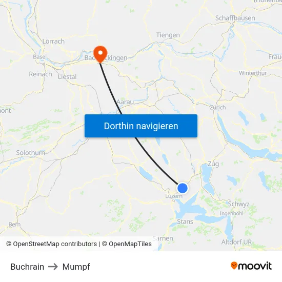 Buchrain to Mumpf map