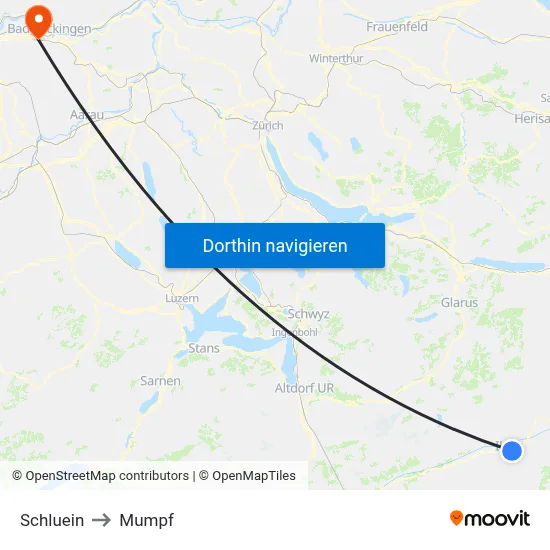 Schluein to Mumpf map