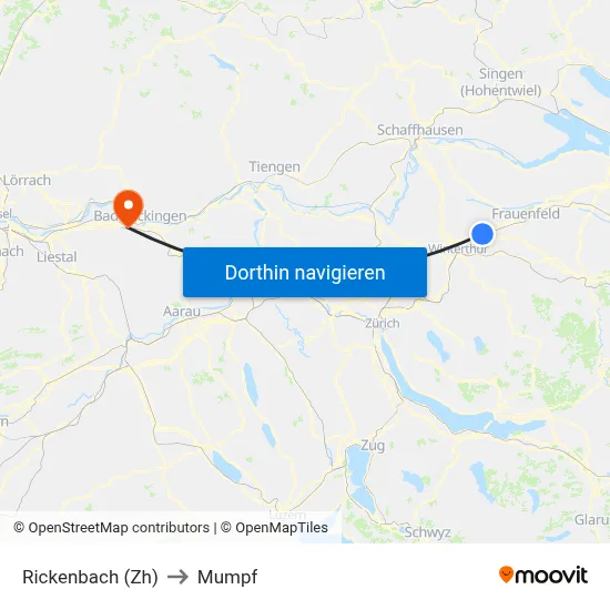 Rickenbach (Zh) to Mumpf map