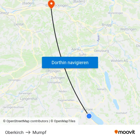 Oberkirch to Mumpf map