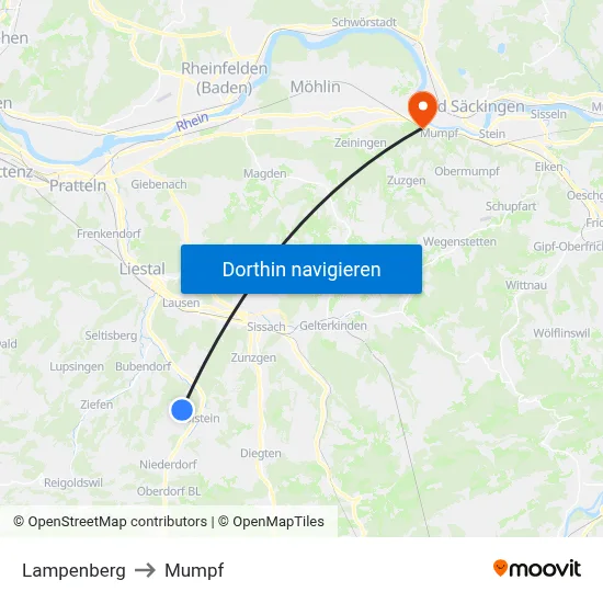 Lampenberg to Mumpf map