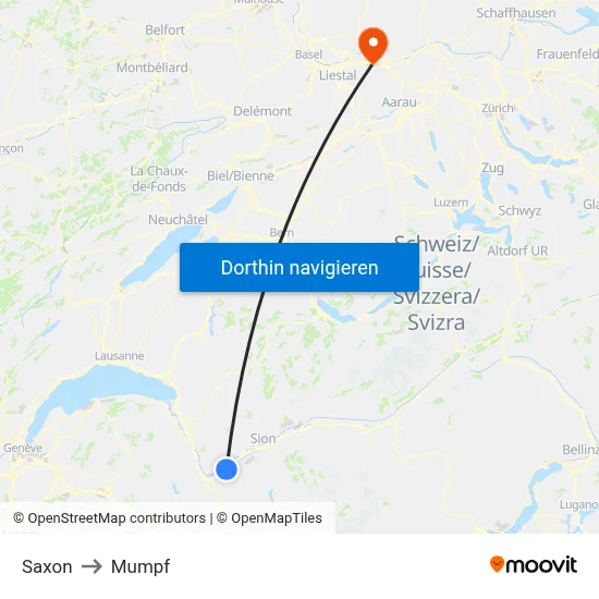 Saxon to Mumpf map