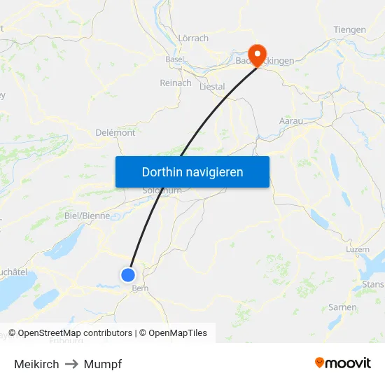 Meikirch to Mumpf map