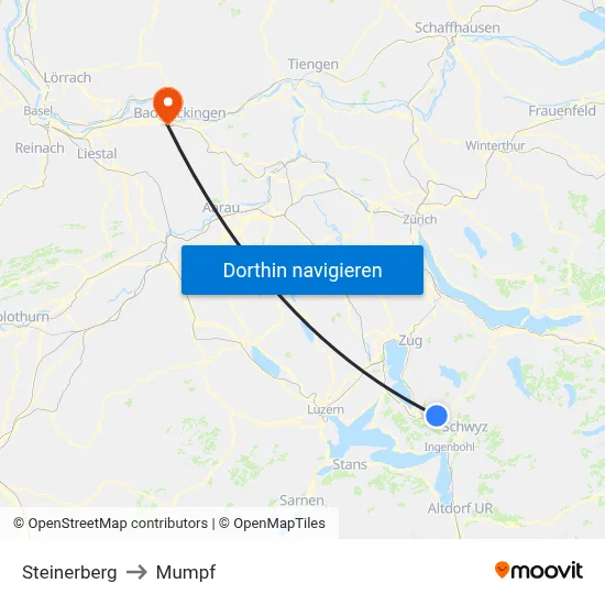 Steinerberg to Mumpf map