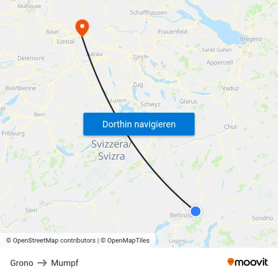 Grono to Mumpf map