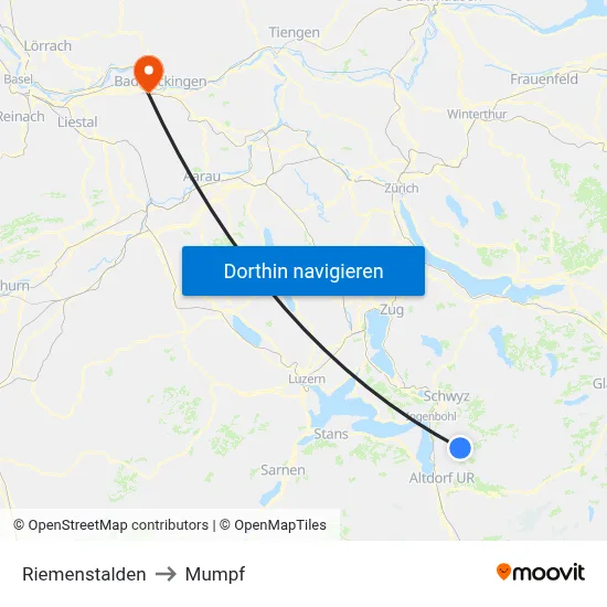 Riemenstalden to Mumpf map