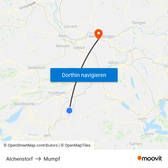 Alchenstorf to Mumpf map