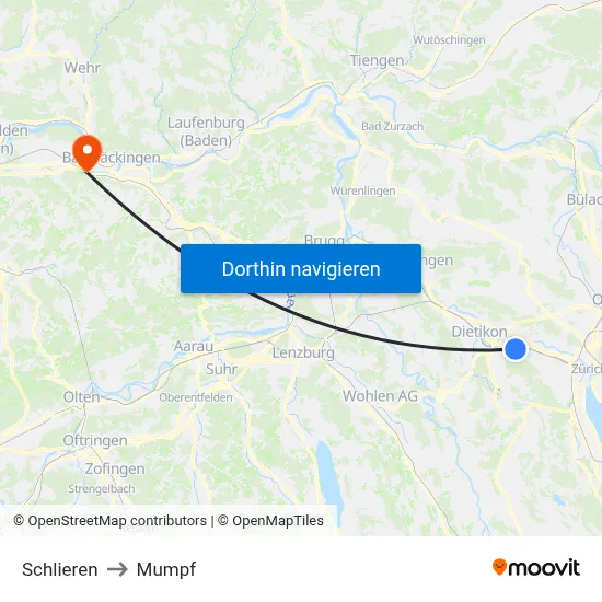 Schlieren to Mumpf map