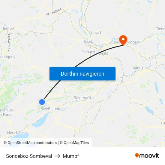 Sonceboz-Sombeval to Mumpf map