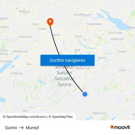 Quinto to Mumpf map
