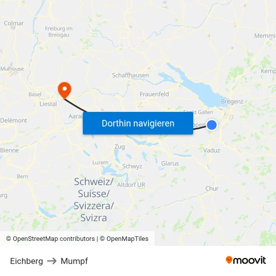 Eichberg to Mumpf map