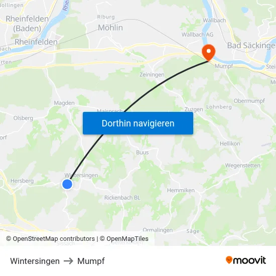 Wintersingen to Mumpf map
