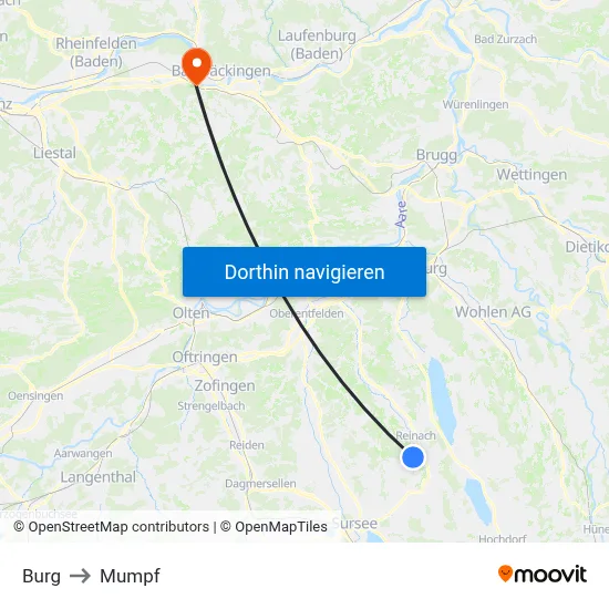 Burg to Mumpf map