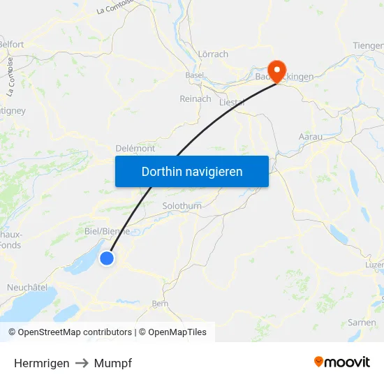 Hermrigen to Mumpf map