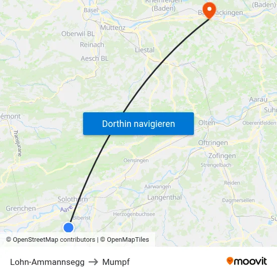 Lohn-Ammannsegg to Mumpf map