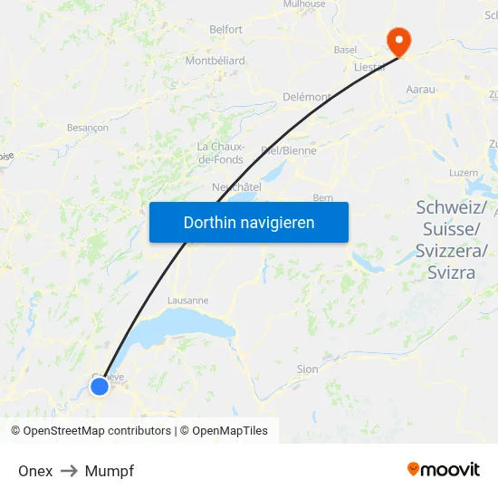 Onex to Mumpf map