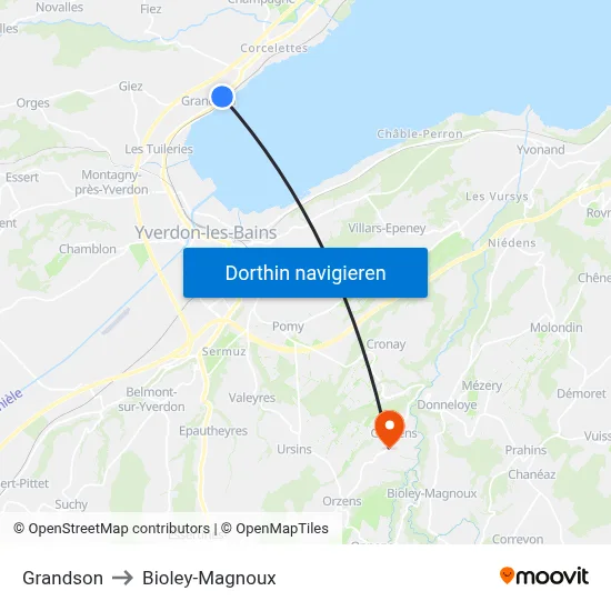 Grandson to Bioley-Magnoux map