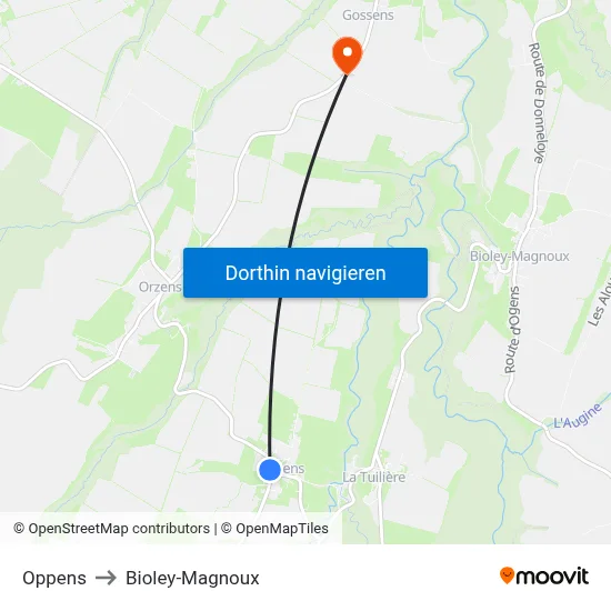 Oppens to Bioley-Magnoux map