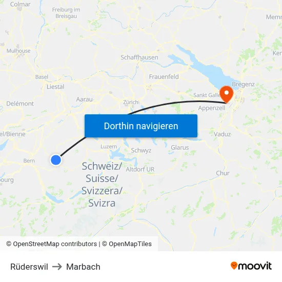 Rüderswil to Marbach map