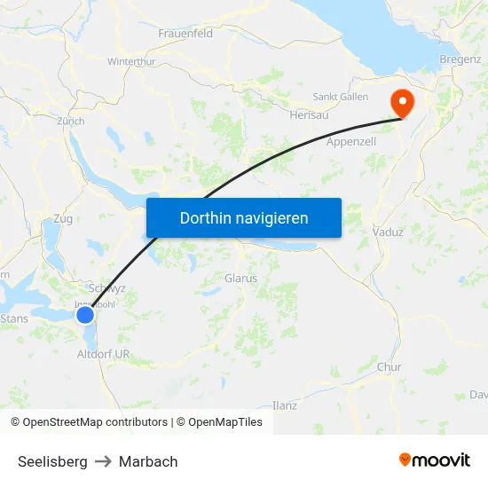 Seelisberg to Marbach map