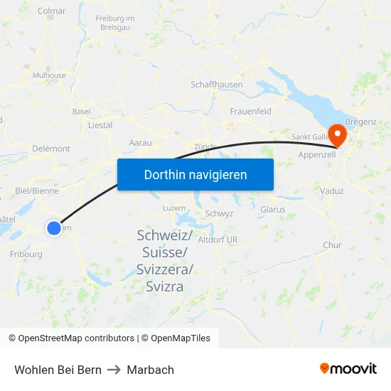 Wohlen Bei Bern to Marbach map