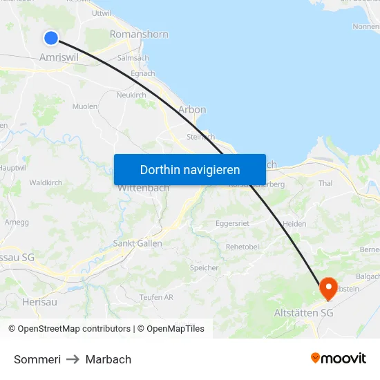 Sommeri to Marbach map