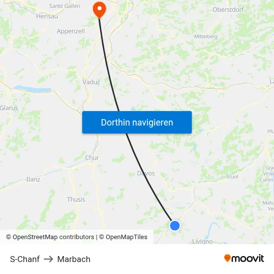 S-Chanf to Marbach map