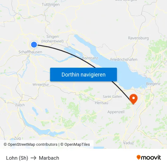 Lohn (Sh) to Marbach map