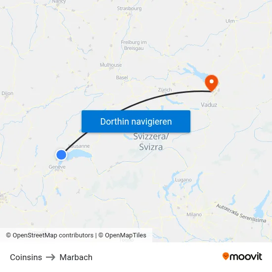 Coinsins to Marbach map