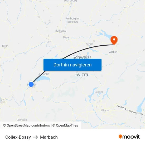 Collex-Bossy to Marbach map