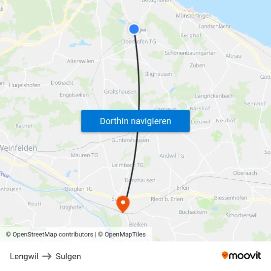 Lengwil to Sulgen map