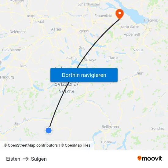 Eisten to Sulgen map