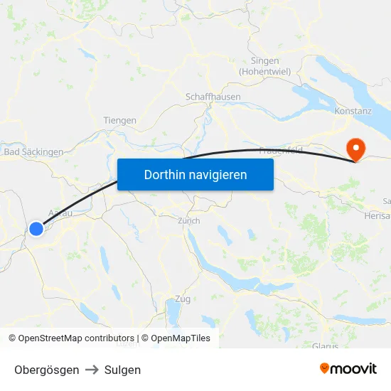 Obergösgen to Sulgen map