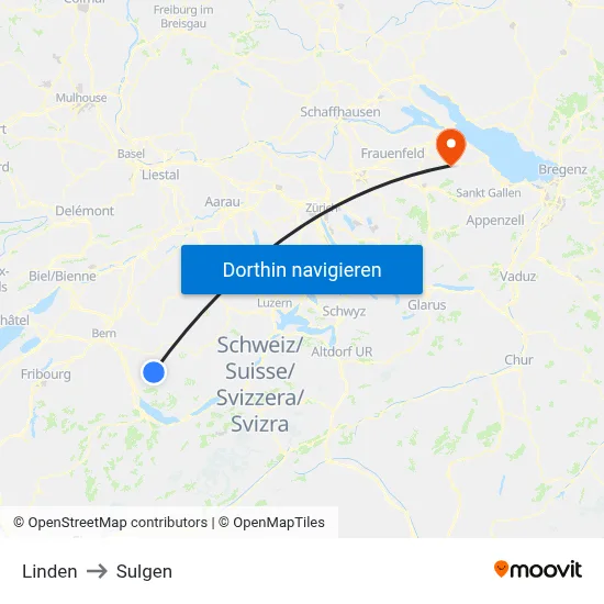 Linden to Sulgen map