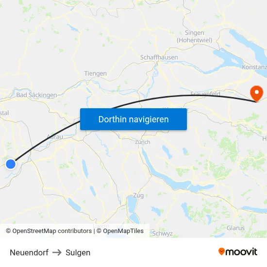 Neuendorf to Sulgen map