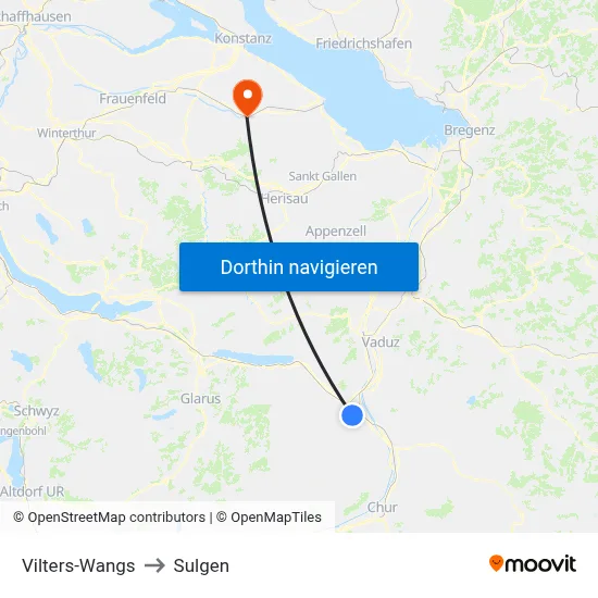 Vilters-Wangs to Sulgen map