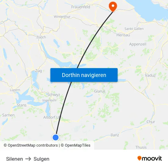Silenen to Sulgen map