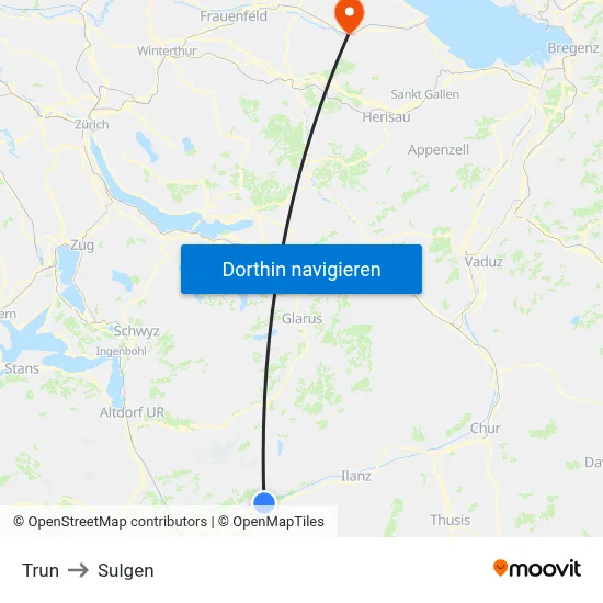 Trun to Sulgen map