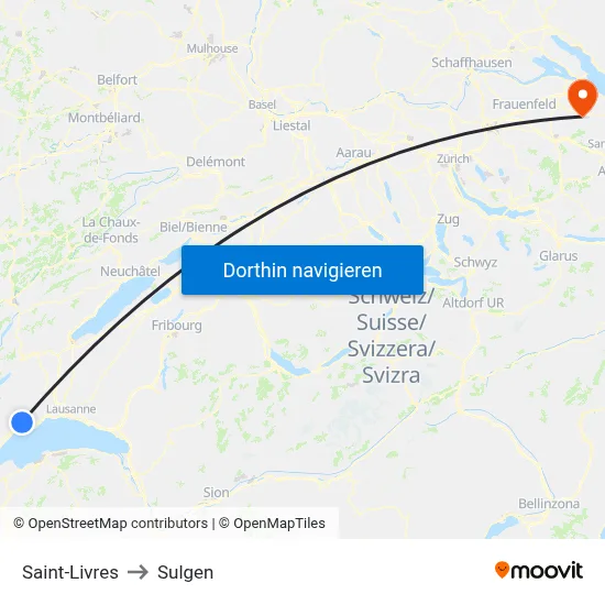 Saint-Livres to Sulgen map