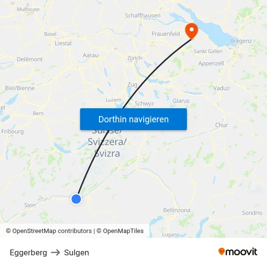 Eggerberg to Sulgen map