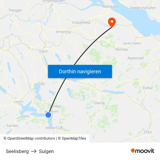 Seelisberg to Sulgen map
