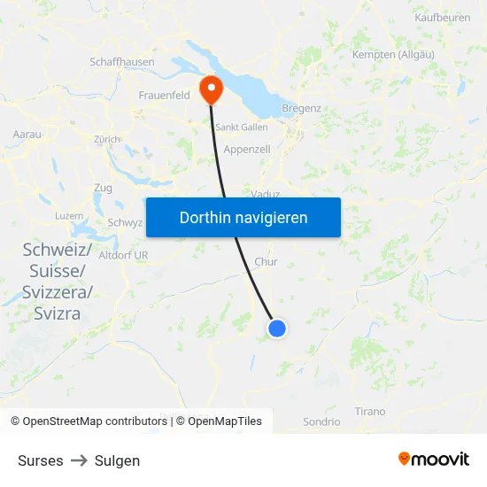 Surses to Sulgen map