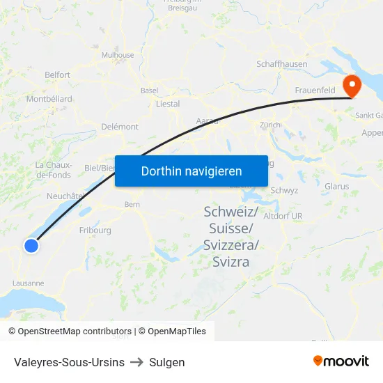 Valeyres-Sous-Ursins to Sulgen map