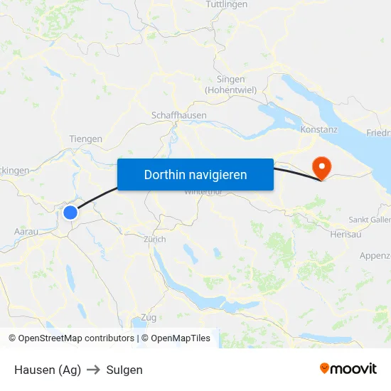 Hausen (Ag) to Sulgen map