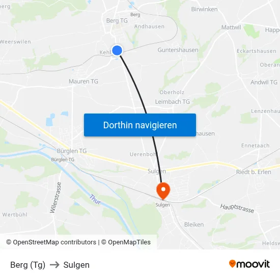 Berg (Tg) to Sulgen map